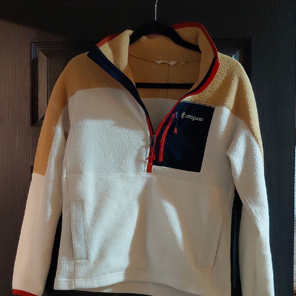 Cotopaxi Multicolor Fleece Jacket with Red Accent